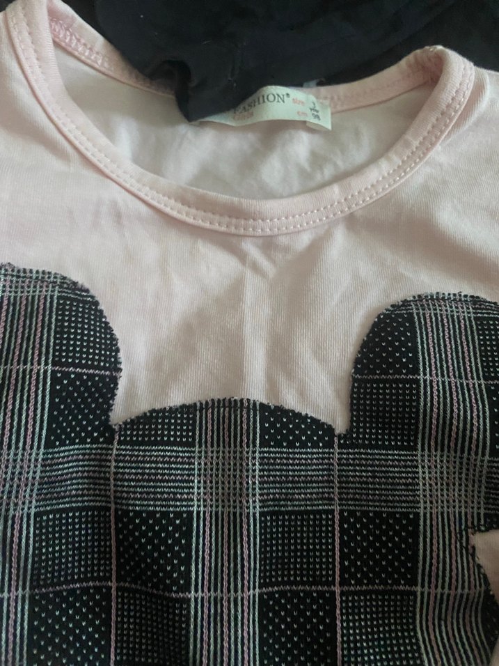 Kız Çocuk Siyah Uzun Kollu Tişört Fırfırlı - Görsel 3