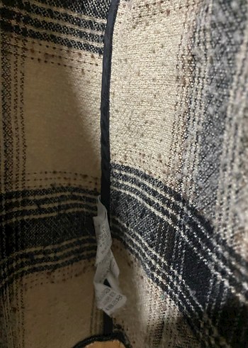 Düğmeli Kahverengi Ekose Yün Gömlek - Görsel 6