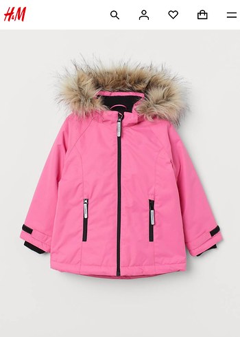 Kız Çocuk Parlak Pembe Kürklü Mont - Görsel 6