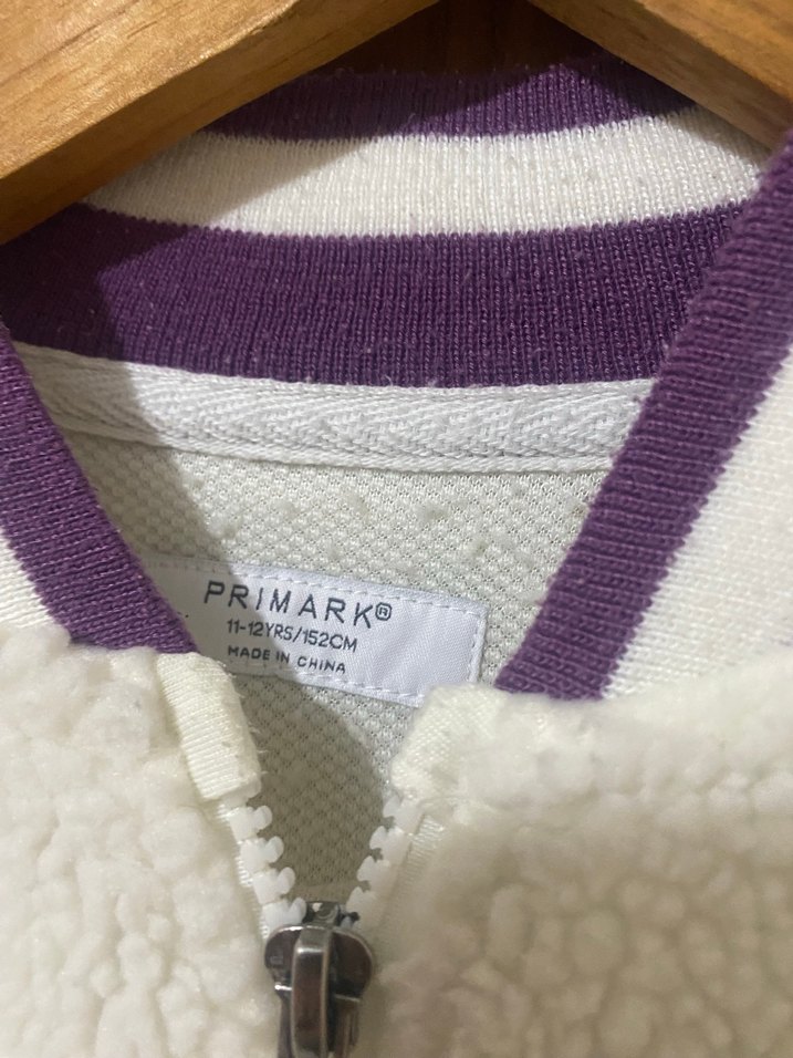 Beyaz Peluş  Ceket, Baskılı, Rahat Kesim - Görsel 2