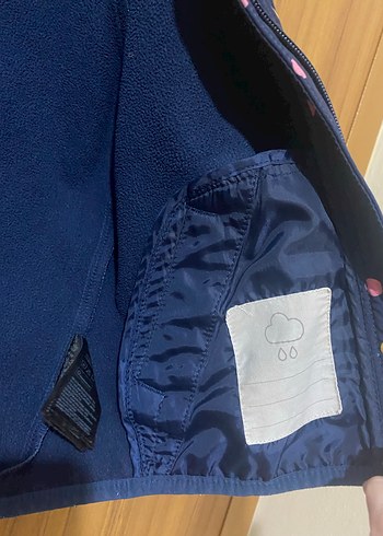 Renkli Noktalı Fermuarlı Kız Çocuk Montu - Görsel 4