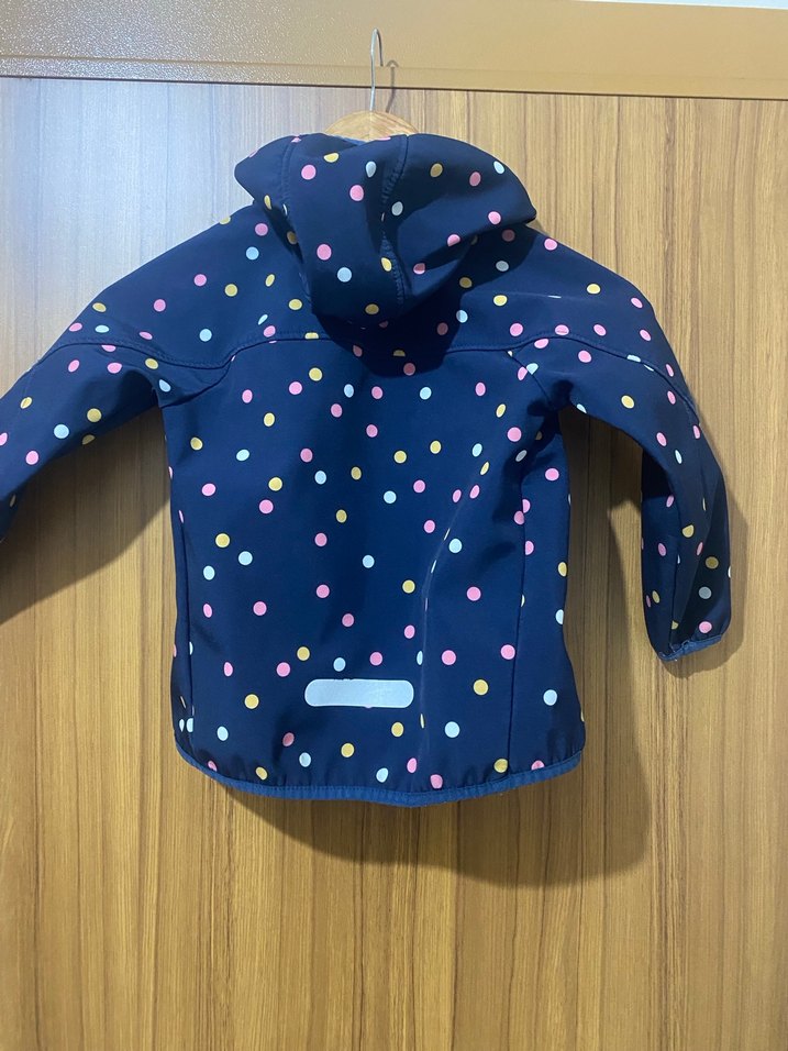 Renkli Noktalı Fermuarlı Kız Çocuk Montu - Görsel 2