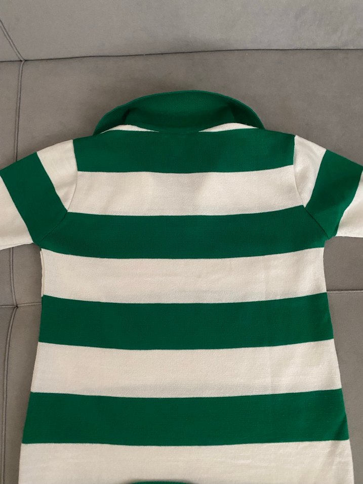 Kız Çocuk Yeşil Kısa Kollu Polo Tişört - Görsel 3