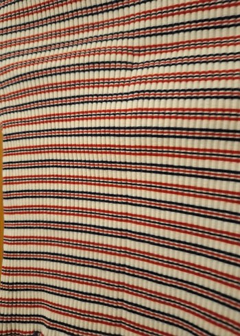 Uzun Kollu Çizgili Triko crop - Görsel 4