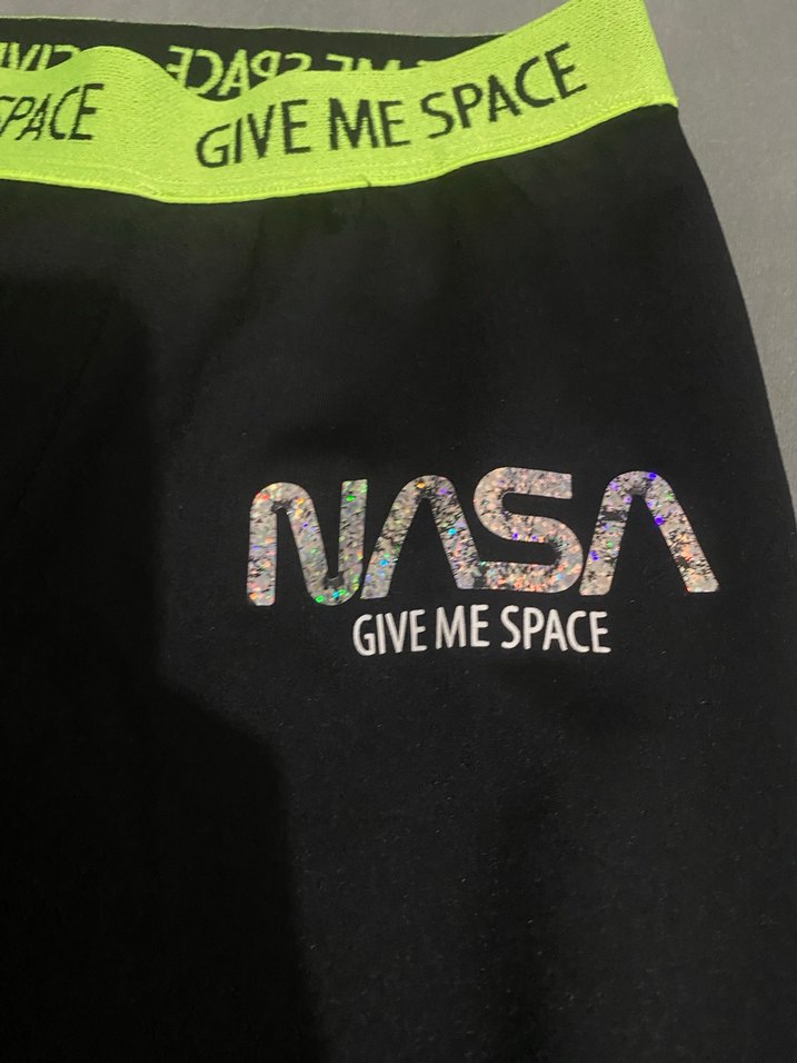 Renkli Baskılı Siyah Spor Tayt Velcro - Görsel 3