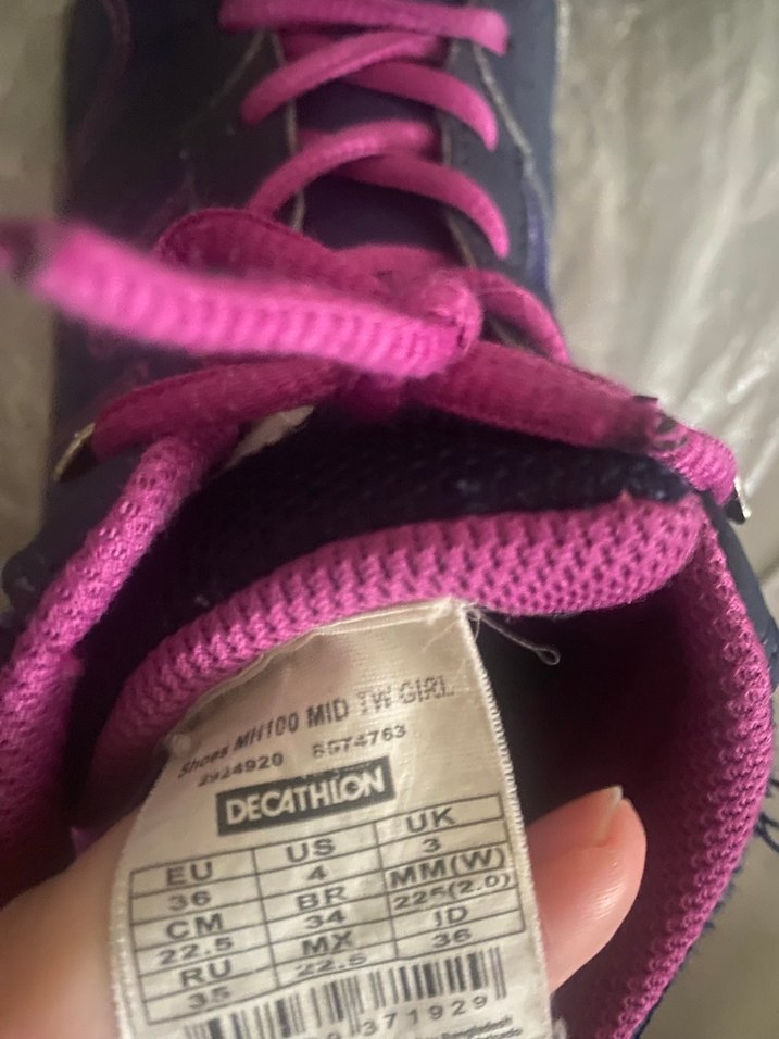 Kız Çocuk Mor Cırtcırtlı Spor Ayakkabı - Görsel 4