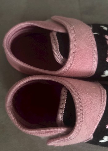 Kız Çocuk Pembe Nakışlı Sıcak Terlik - Görsel 4