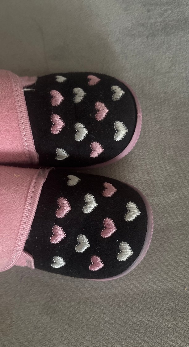 Kız Çocuk Pembe Nakışlı Sıcak Terlik - Görsel 3