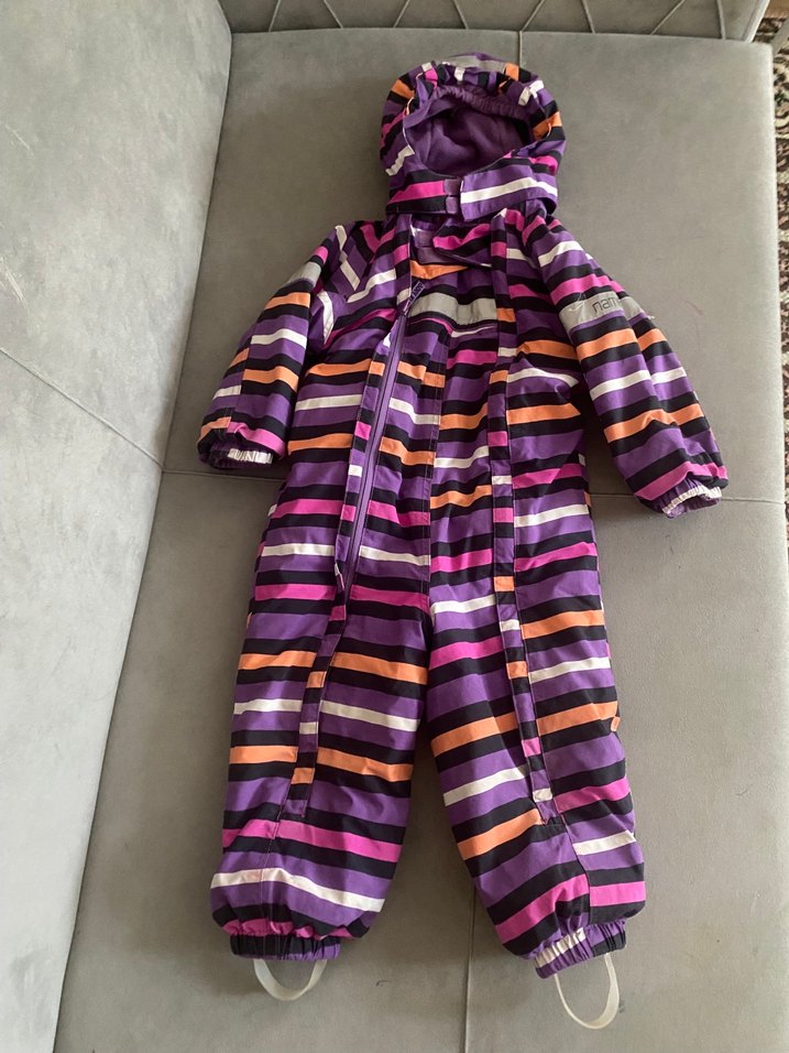 Kız Bebek Mor Çizgili Tulumu - Görsel 2