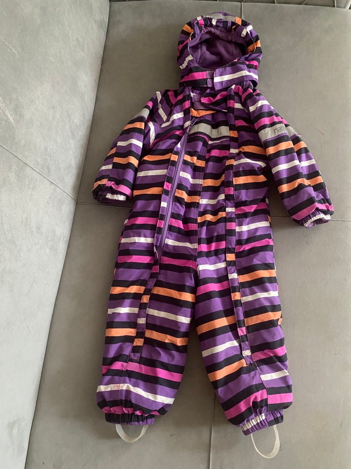 Kız Bebek Mor Çizgili Tulumu - Görsel 3