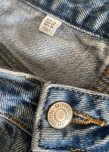 Zara Gri Tonlu Mavi Bol Kesim Kadın Denim Pantolon