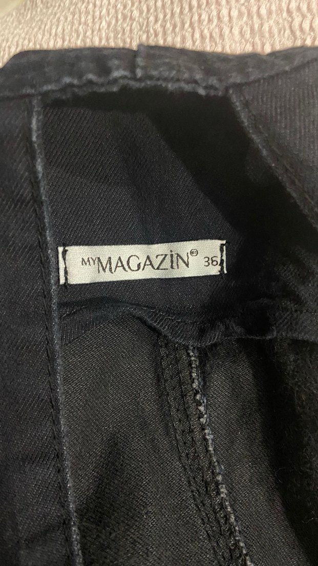 Siyah Uzun Kadın Salopet Bel Detaylı - Görsel 3