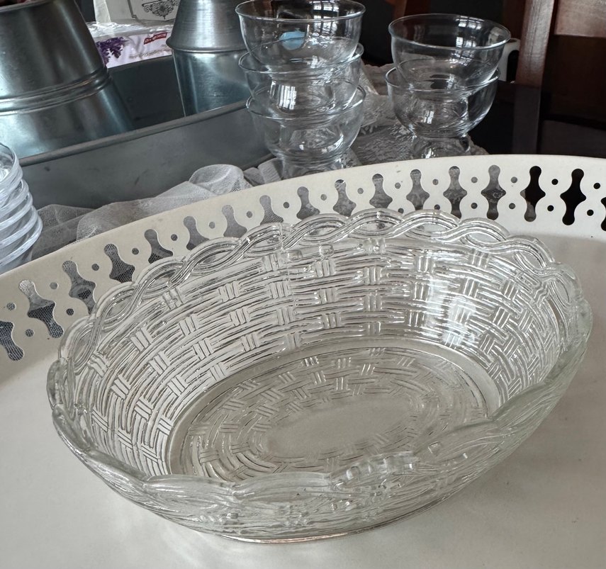 Nakış Desenli Cam Tabak - Görsel 2