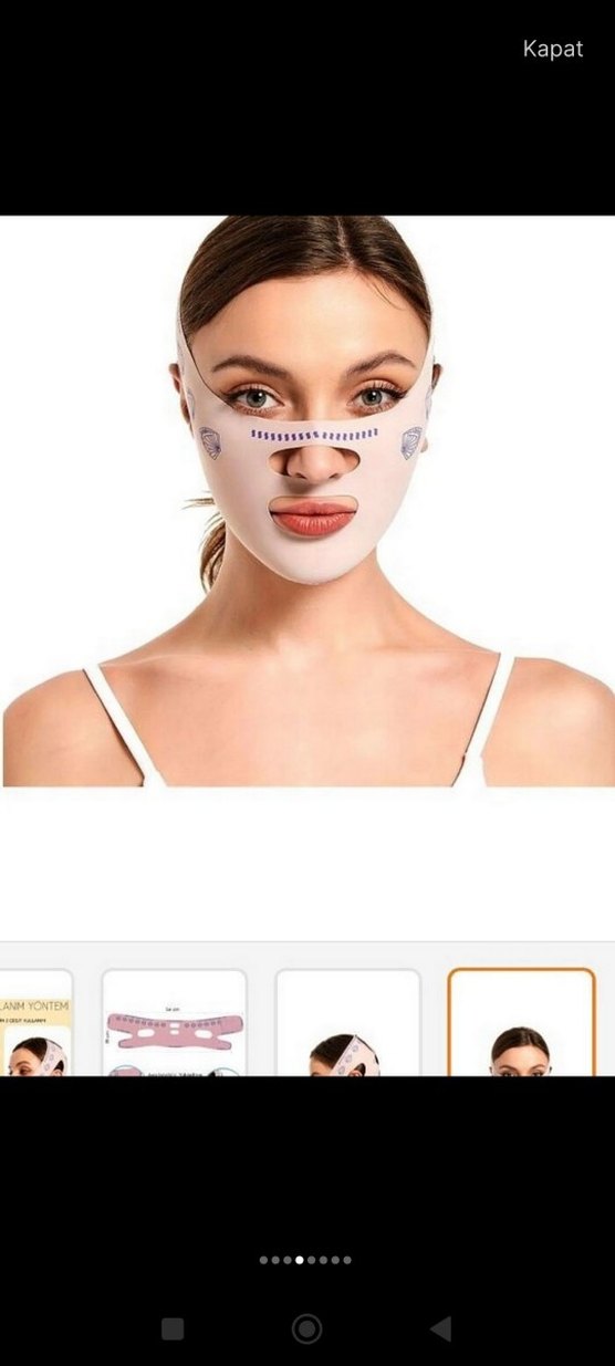V-Line Yüz Germe ve Kontur Maskesi - Görsel 4