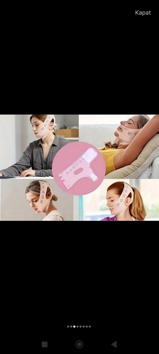 V-Line Yüz Germe ve Kontur Maskesi - Görsel 3