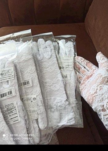 Beyaz Dantel Kadın Eldiveni sıfır ürün - Görsel 3