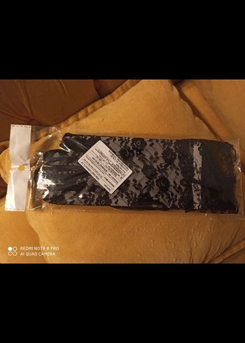 Dantel Detaylı Siyah Gotik Kadın Eldiveni - Görsel 2