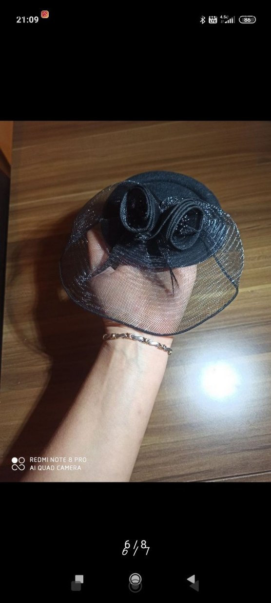 Siyah vualet ve Dantel Kadın Eldiven sıfır ürün - Görsel 3