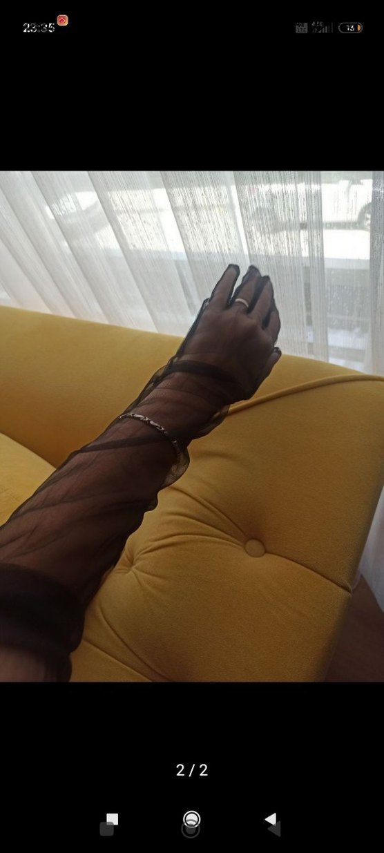 Siyah vualet ve uzun tül eldiven sıfır ürünler - Görsel 5