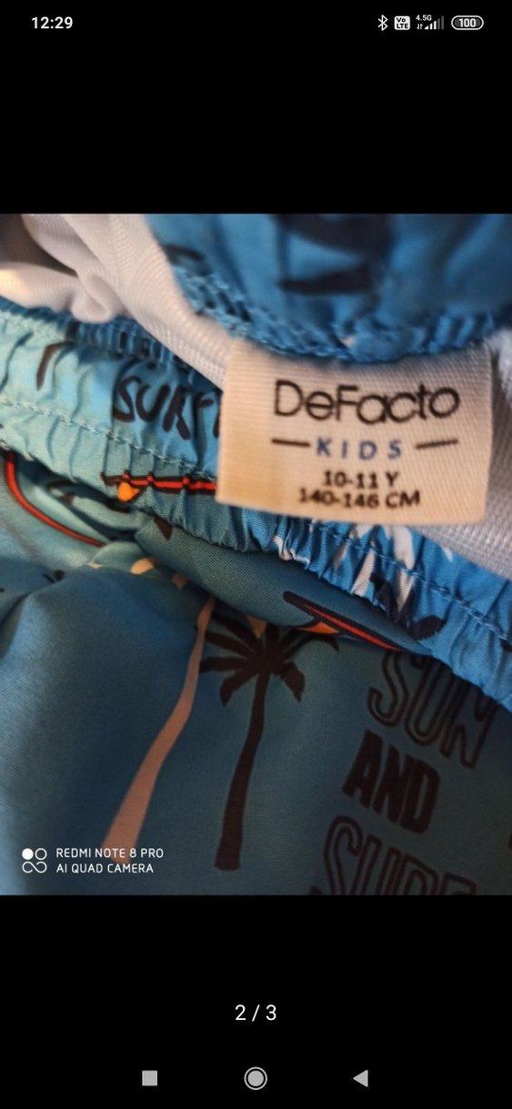 DeFacto erkek çocuk deniz şortu 10 yaş sayılı giyildi - Görsel 2
