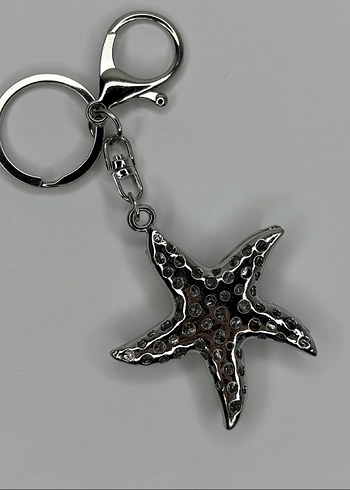 Diğer Minik Taşlı Silver Renkli Denizyıldızı Figürlü Çanta Aksesuarı