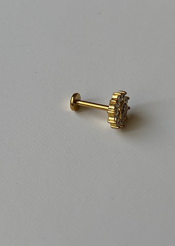 Güneş Şekilli Taşlı Gold Piercing - Görsel 2