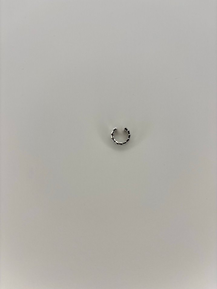 Çift Sıra Parlak Taşlı Ayarlanabilir Silver Earcuff - Görsel 2