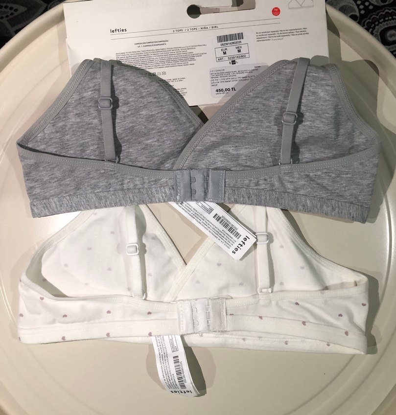 Baskılı Beyaz Spor Sütyeni 2'li Paket M - Görsel 3