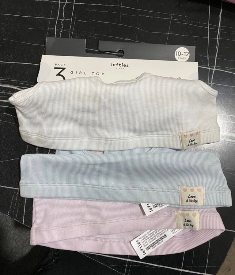Lefties 3'lü Pastel Renk Kız Sütyen - Görsel 2