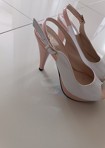 Diğer Beyaz Stiletto Topuklu Kadın Akşam Ayakkabısı