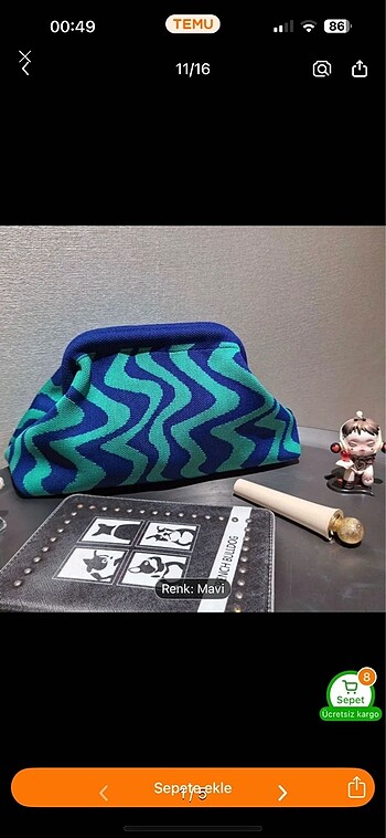 Temu clutch çanta