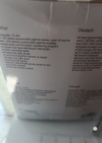 Diğer Trident 180 Dijital Siyah Hava Fritözü