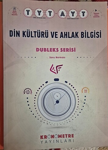 Kronometre Yayınları Tyt/Ayt Din Kültürü ve Ahlak Bilgisi Soru B