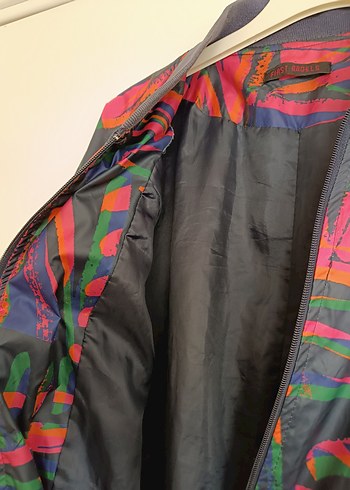 Renkli Batik Desenli Uzun  Ceketi - Görsel 5