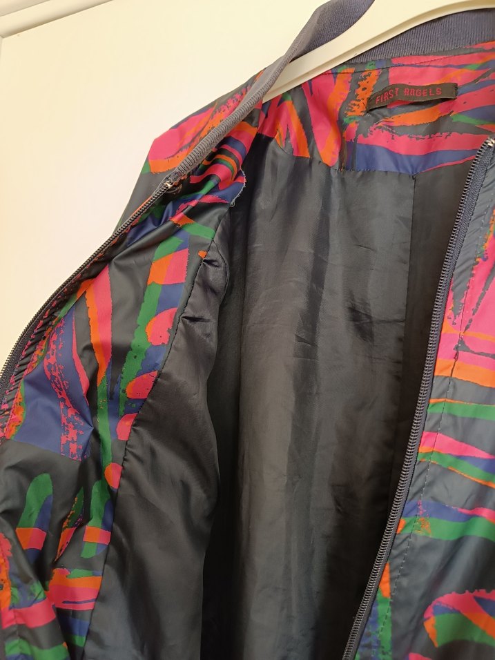 Renkli Batik Desenli Uzun  Ceketi - Görsel 5