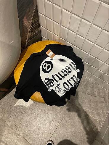 l/xl Beden ORİJİNAL STUSSY CORP SİYAH TSHİRT ETİKETLİ