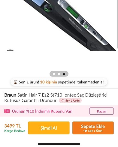 Braun Braun satin hair saç düzleştirici