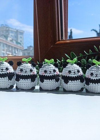 Beden siyah Renk Panda anahtarlık