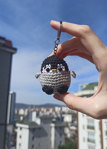 Tasarımcı Penguen anahtarlık