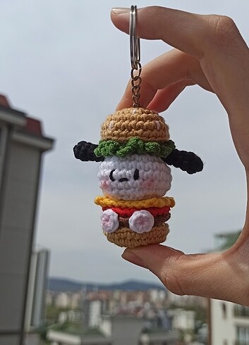 Hello Kitty Pochacco hamburger anahtarlık
