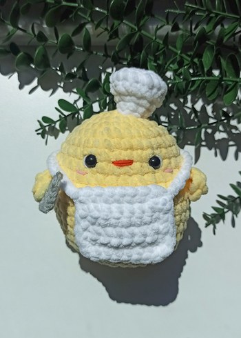 Aşçı civciv peluş amigurumi - Görsel 6