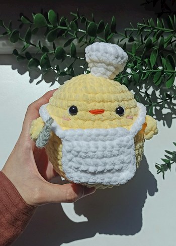 Aşçı civciv peluş amigurumi - Görsel 7