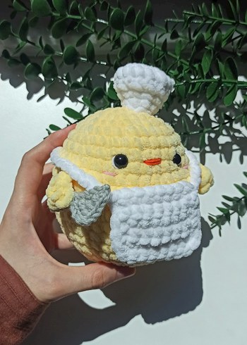 Aşçı civciv peluş amigurumi - Görsel 8