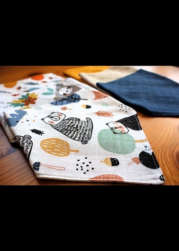 Çok Renkli Desenli Bebek Önlüğü 6'lı set - Görsel 2