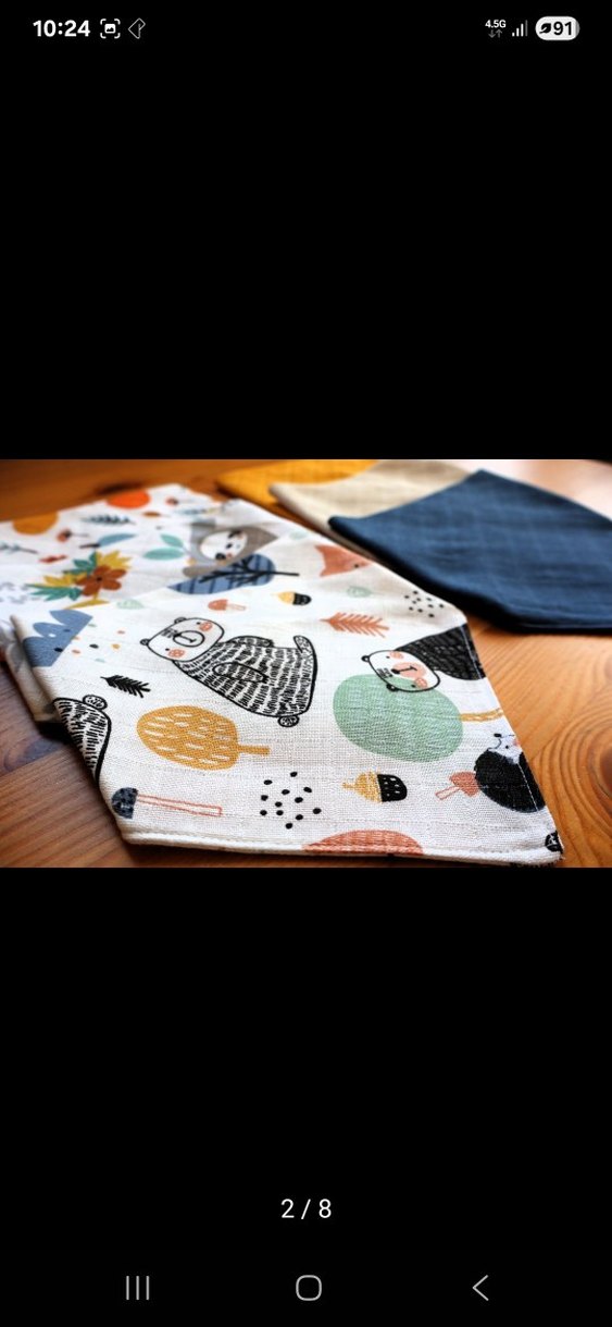 Çok Renkli Desenli Bebek Önlüğü 6'lı set - Görsel 2