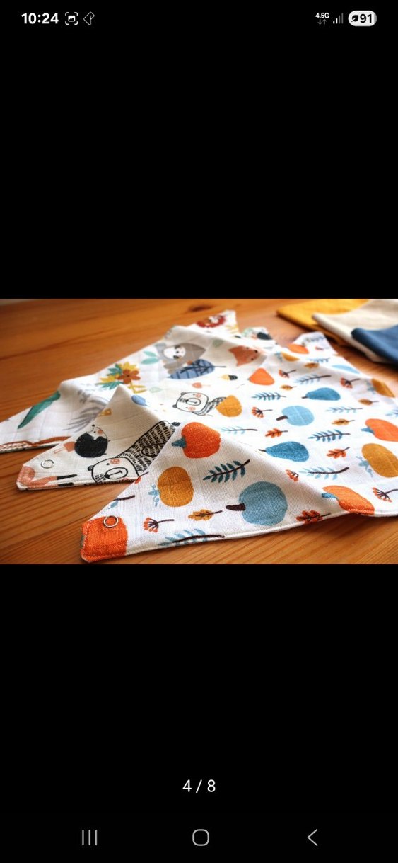 Çok Renkli Desenli Bebek Önlüğü 6'lı set - Görsel 4