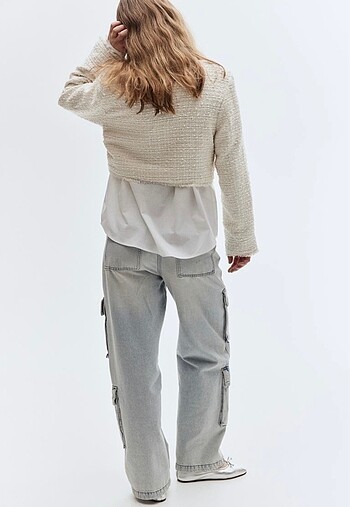 xs Beden beyaz Renk H&M Ceket