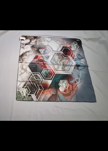 Turkuaz Renkli eşarp - Görsel 2