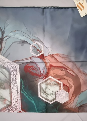 Turkuaz Renkli eşarp - Görsel 3