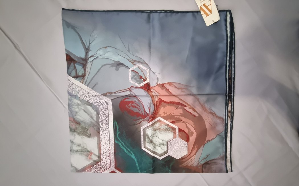 Turkuaz Renkli eşarp - Görsel 3